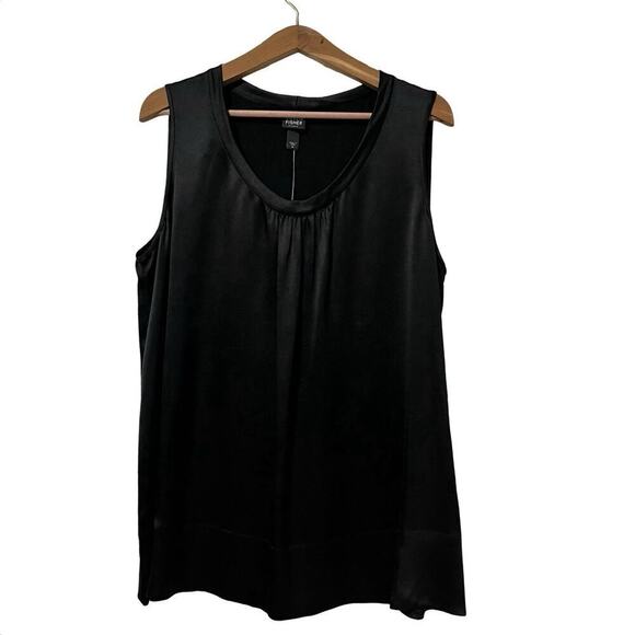 Eileen Fisher Silk Georgette Scoop Neck Tank Top Size 1X Minimalist Capsule NEW - Picture 1 of 7